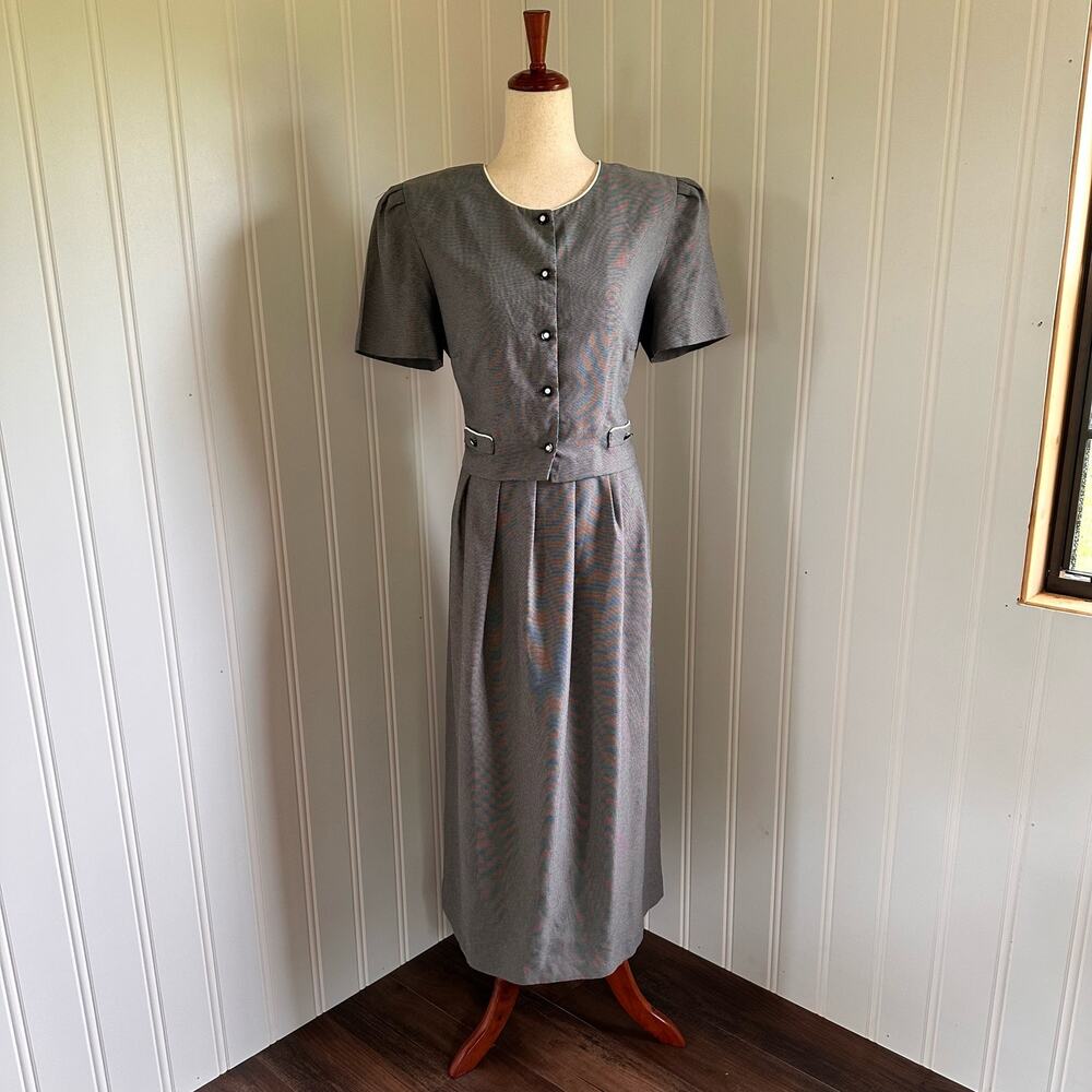 Vintage 80s/90s Volup Cottagecore Prairie Maxi Dress size 16